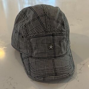 Obey Black and White Plaid Hat